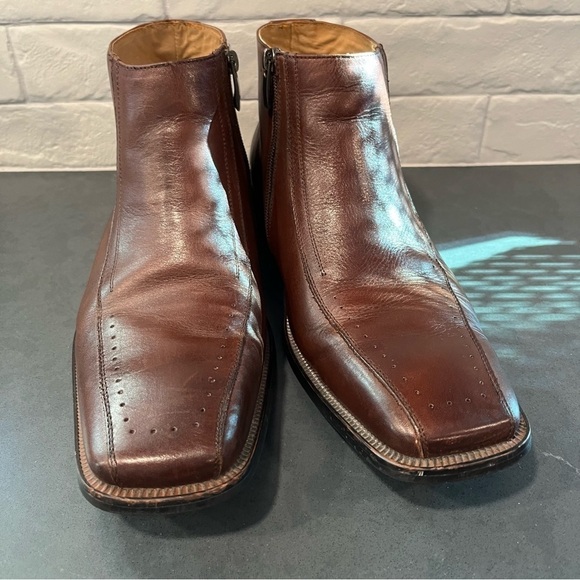 Stacy Adams sz 9.5 brown leather boots main image 10
